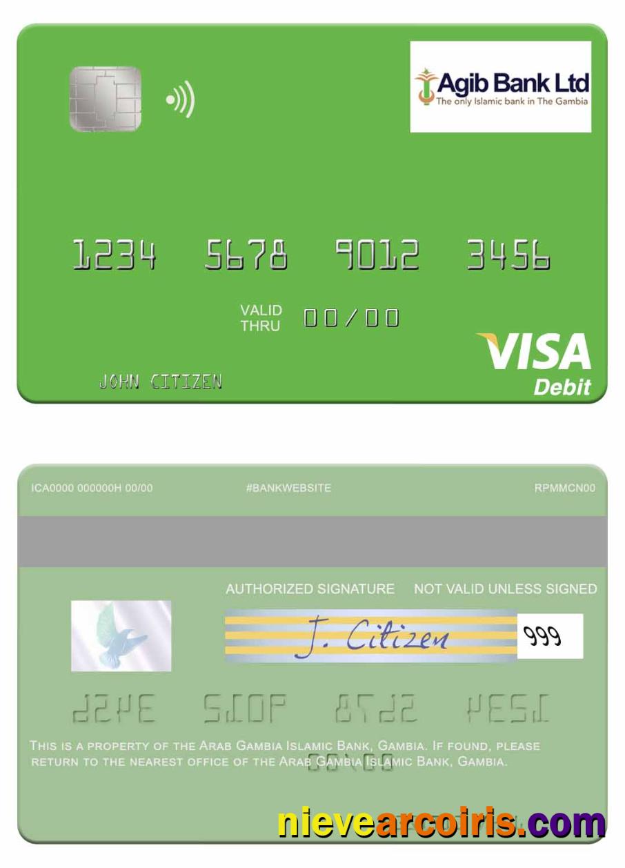 Gambia Arab Gambia Islamic Bank visa debit card